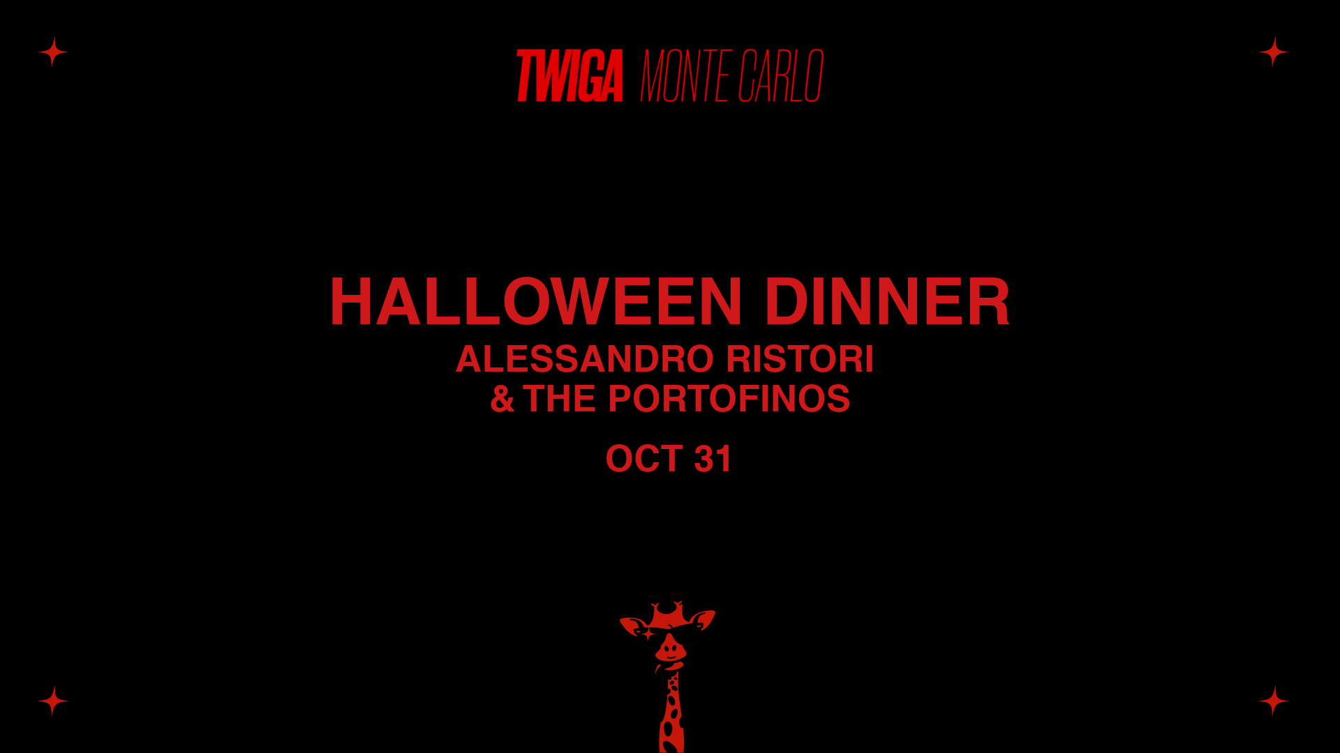 HALLOWEEN DINNER – ALESSANDRO RISTORI & THE PORTOFINOS